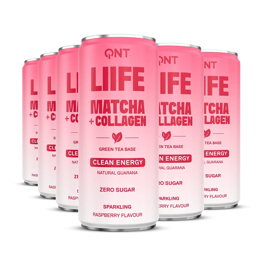 QNT Energy & Collagen Matcha 12x250ml Raspberry packshot