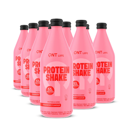 QNT 53g Protein Shake — Strawberry — 12 x 500ml — manufacturer pack image