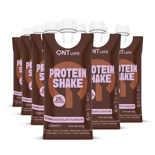 QNT Delicious Whey Shake Tetra 12x330ml - Chocolate