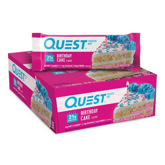 Quest Nutrition Bar 12x60g - Birthday Cake product packaging