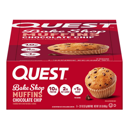 Quest Nutrition Bakeshop Muffin 8x57g - Chocolate Chip product packaging