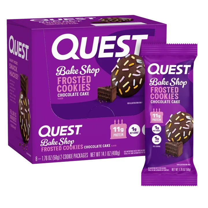 Quest Nutrition Bakeshop Frosted Cookie 8x25g Chocolate Cake