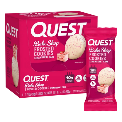 Quest Nutrition Bakeshop Frosted Cookie 8x25g Strawberry Cake