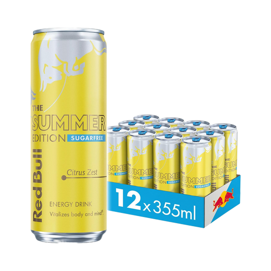 Red Bull Sugar Free 12x355ml Citrus Zest packshot
