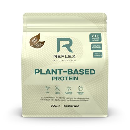 Reflex Nutrition Plant Based Protein 600g - Cacao & Caramel product packaging