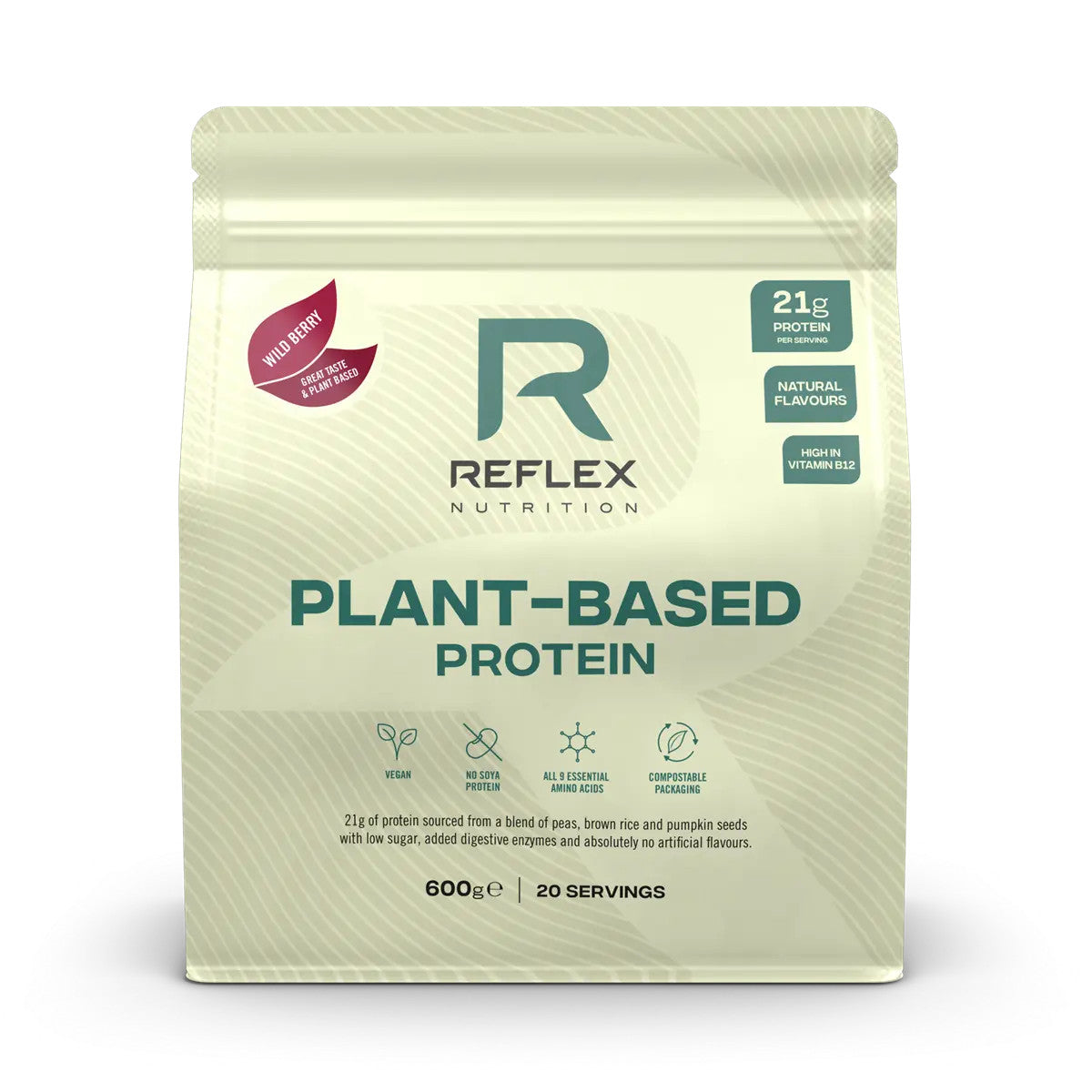 Reflex Nutrition Plant Based Protein 600g Wild Berry