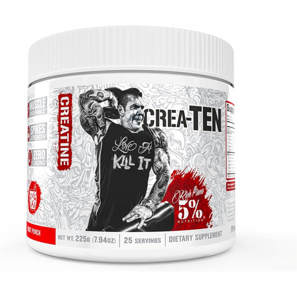 Rich Piana 5% Nutrition CREA-TEN Legendary Series 225g - Blue Raspberry product packaging