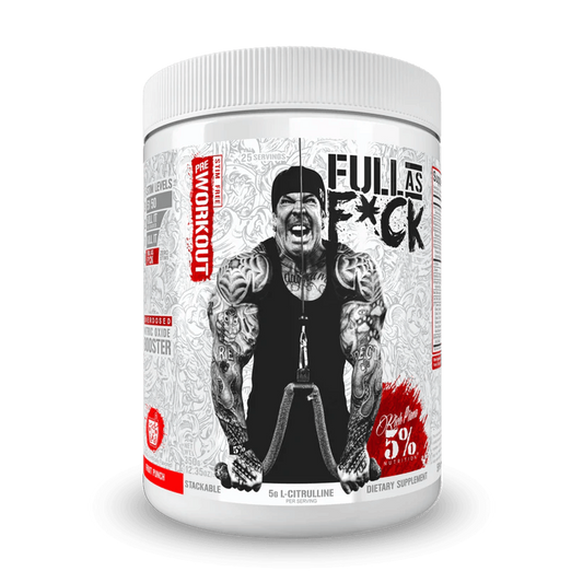 Rich Piana 5% Nutrition FULL AS F*CK Legendary Series 372g - Blue Raspberry product packaging