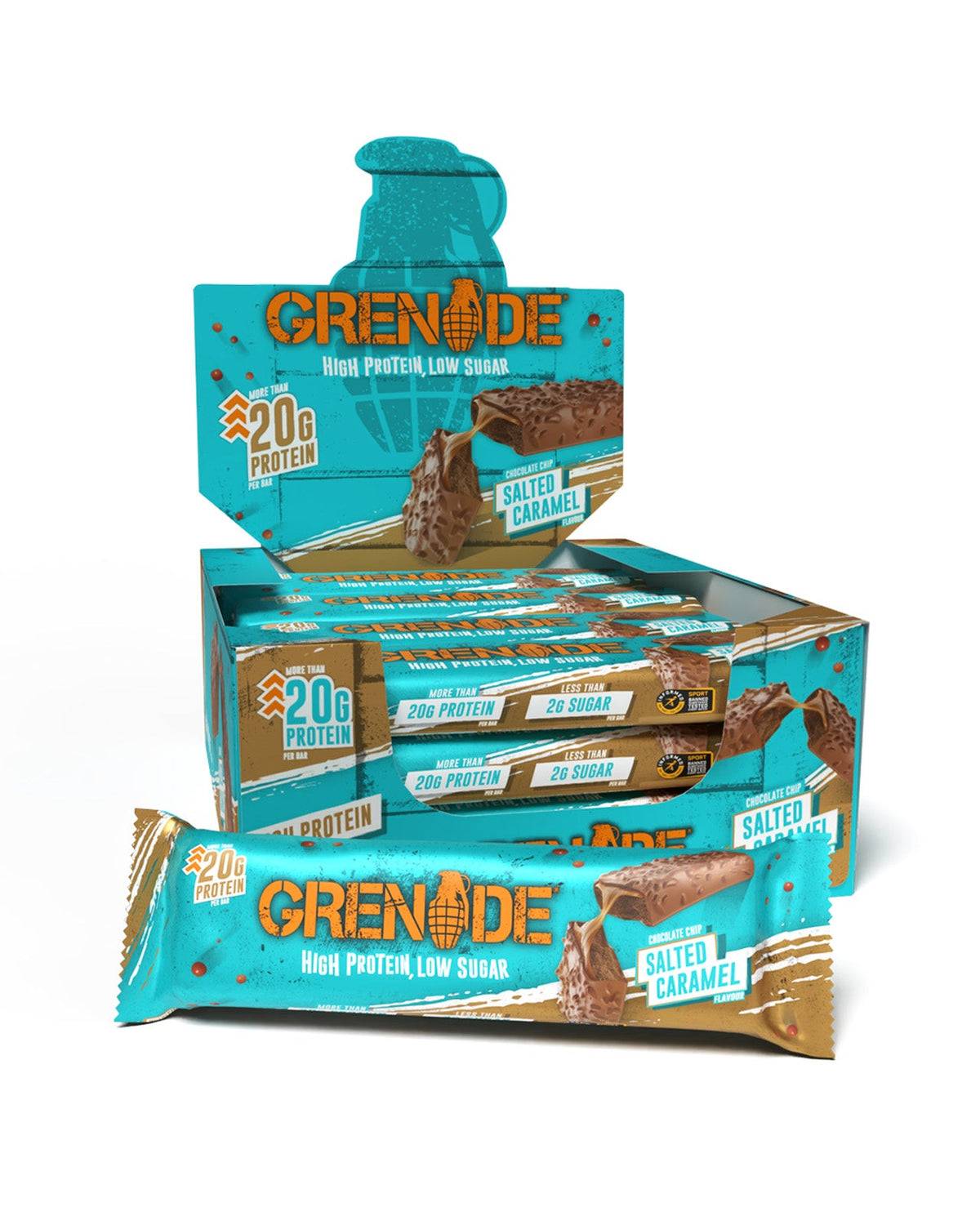 Grenade Protein Bar 60g - Chocolate Chip Salted Caramel