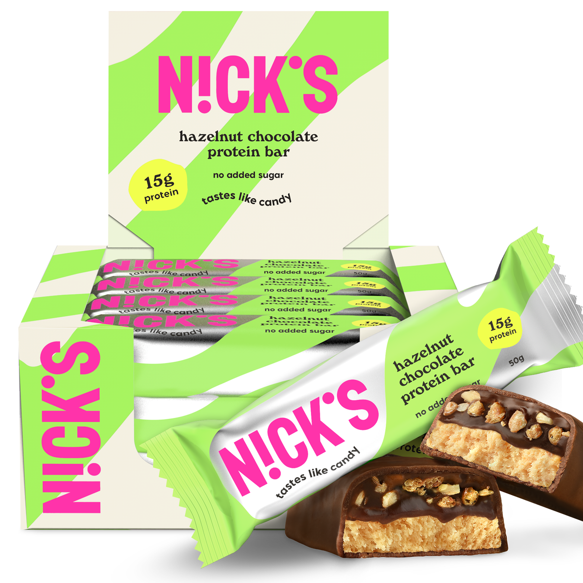 NICK'S Protein Bar 12x50g - Hazelnut Chocolate
