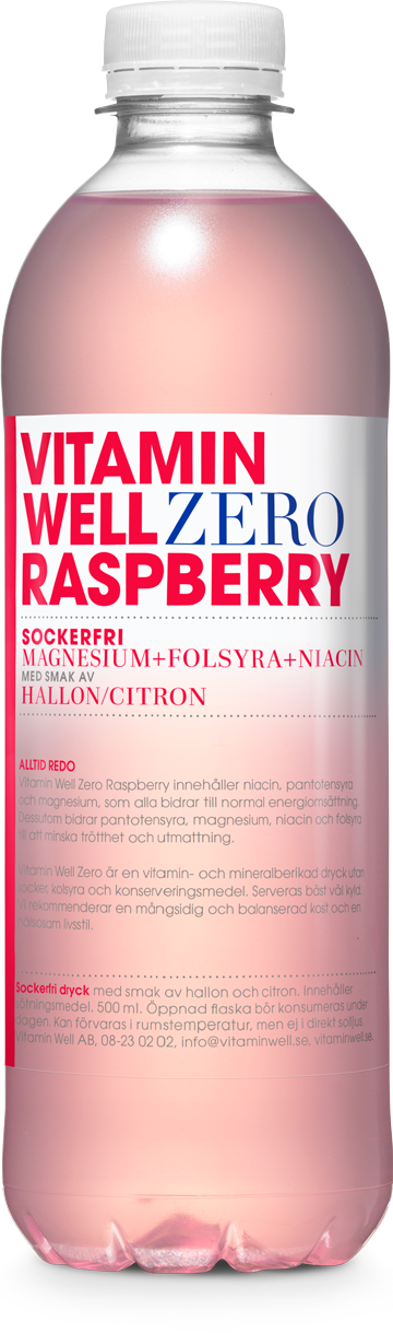 Vitamin Well ZERO 12x500ml - Raspberry/Lemon