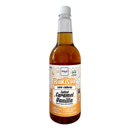 The Skinny Food Co Skinny Barista Zero Calorie Coffee Syrup 1000ml - Salted Caramel Vanilla product packaging