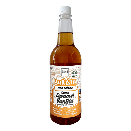 The Skinny Food Co Skinny Barista Zero Calorie Coffee Syrup 1000ml - Salted Caramel Vanilla product packaging