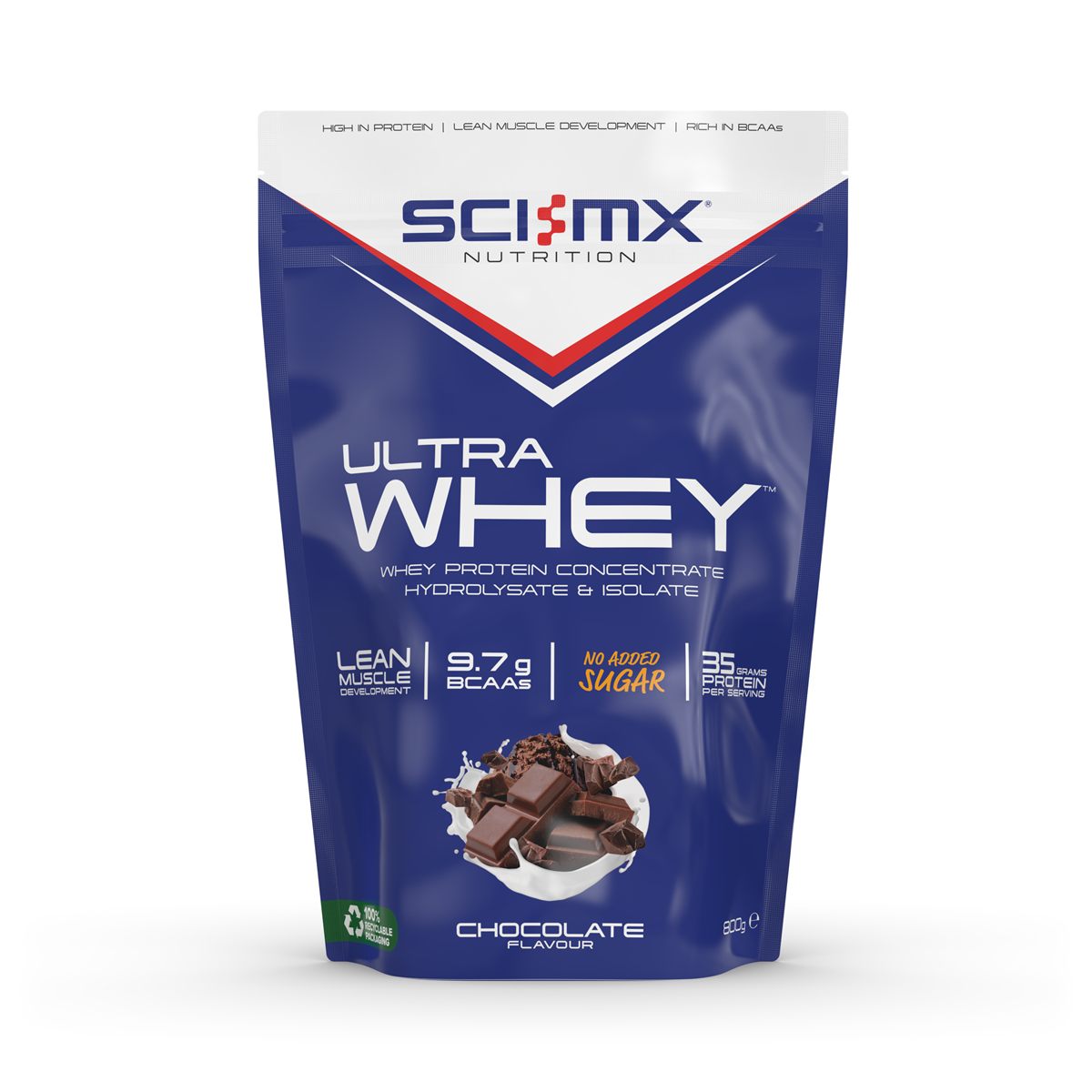 Sci-MX Ultra Whey 800g - Chocolate product packaging