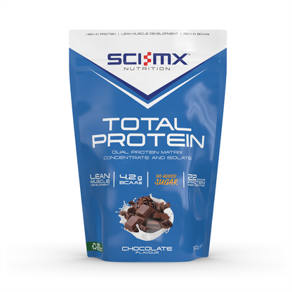 Sci-MX Total Protein 900g - Chocolate product packaging