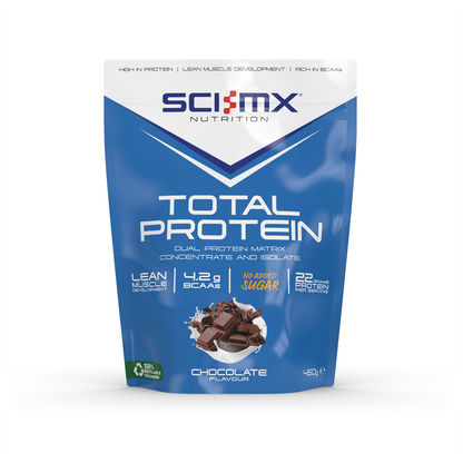 Sci-MX Total Protein 450g - Chocolate product packaging