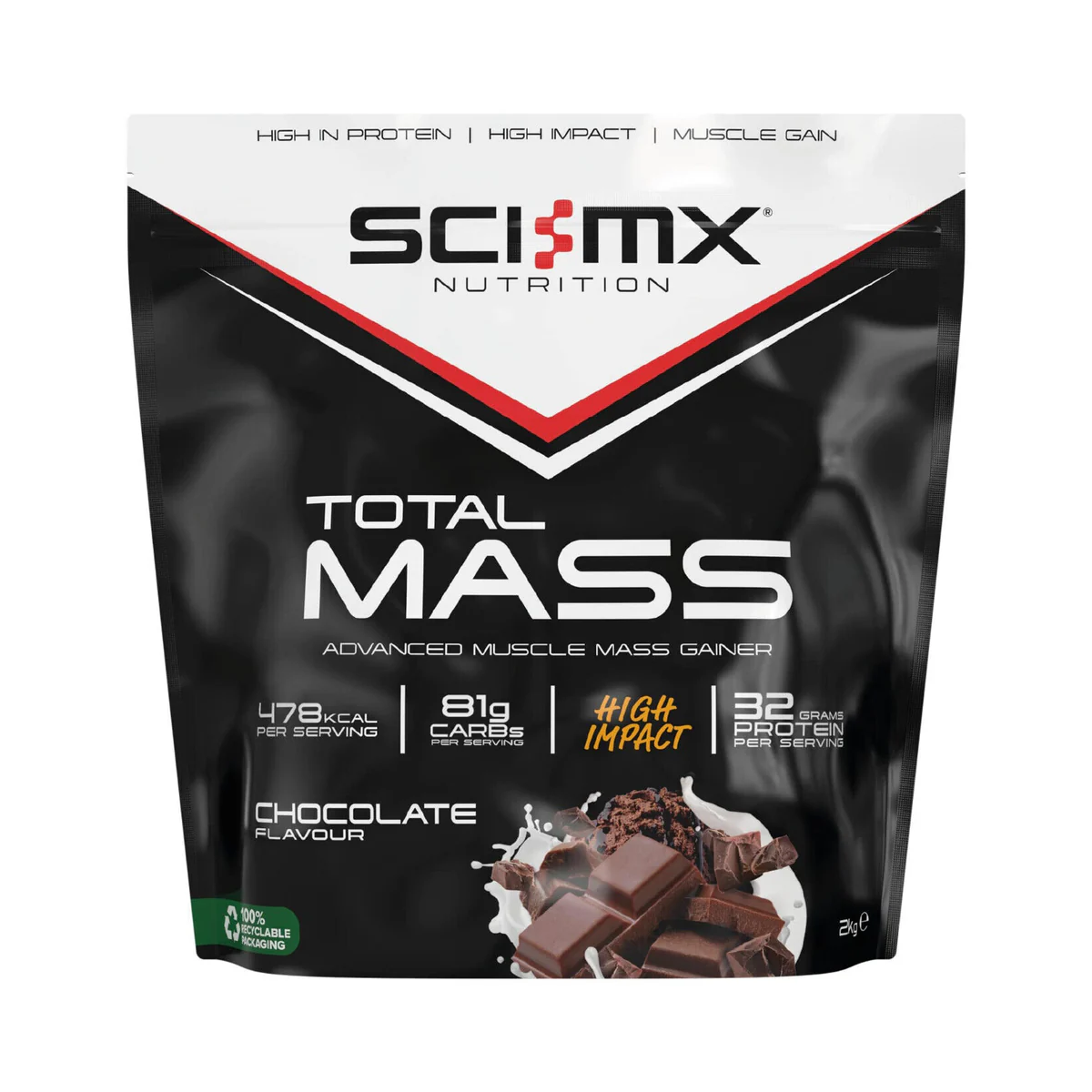 Sci-MX Total Mass 2kg - Chocolate product packaging