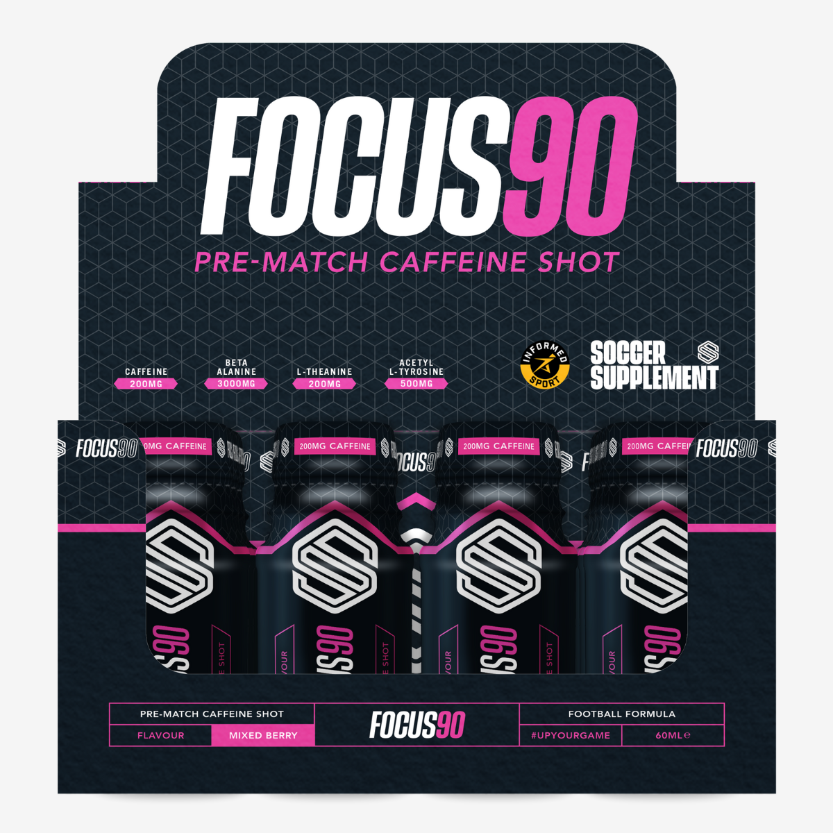Soccer Supplement Focus Shot Caffeinated Drink 12x60ml — SOC001
