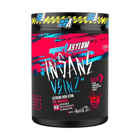 Sport Asylum Insane Veinz 484g - Cherry Cola product packaging