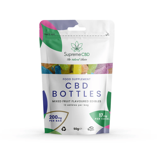 Supreme CBD Gummies Grab Bag 200mg 50g - Bottles/Multi Fruit product packaging