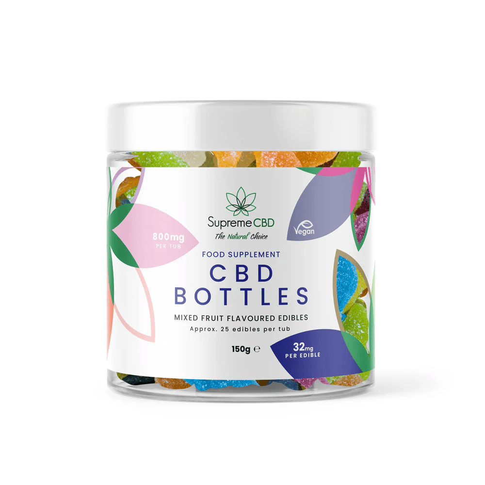 Supreme CBD Gummy Tub 800mg 150g - Bottles/Multi Fruit product packaging