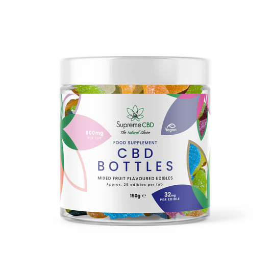 Supreme CBD Gummy Tub 800mg 150g - Bottles/Multi Fruit product packaging