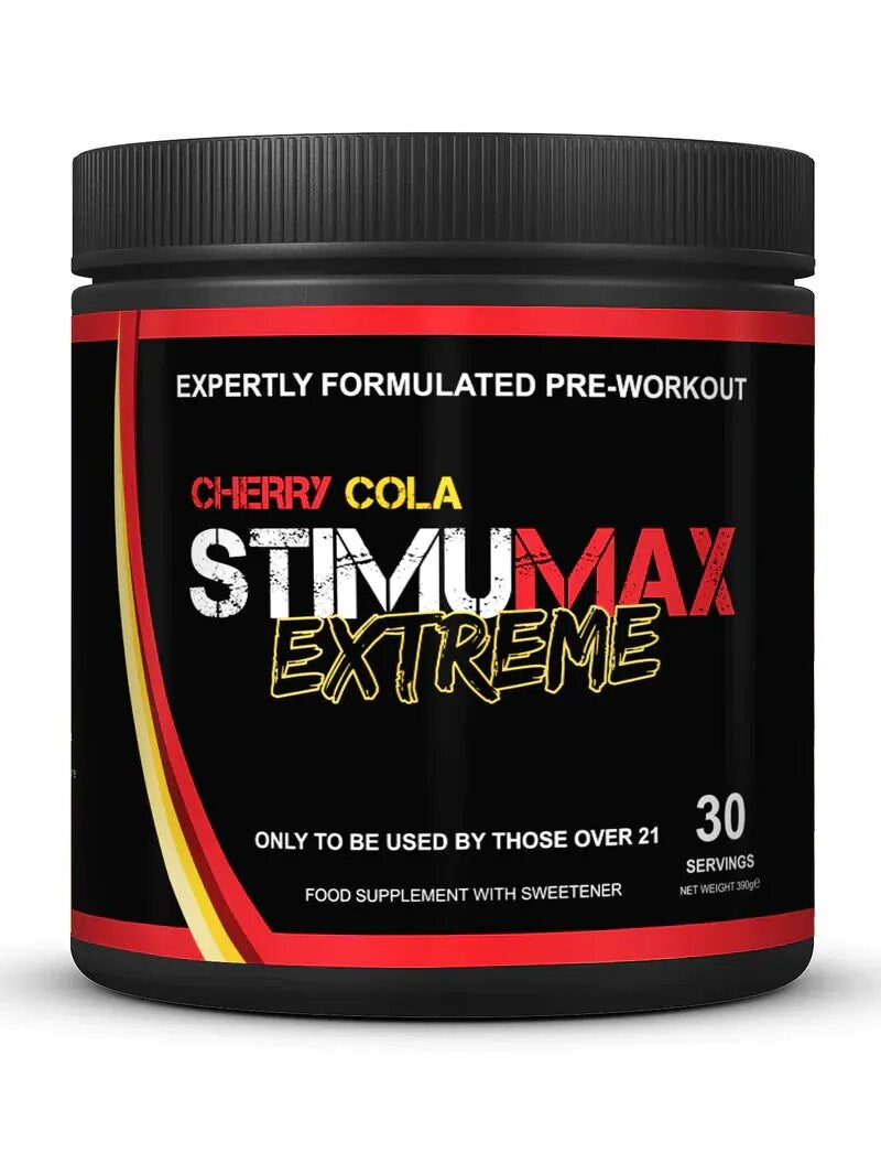 Strom Sports StimuMAX EXTREME 390g - Cherry Cola product packaging