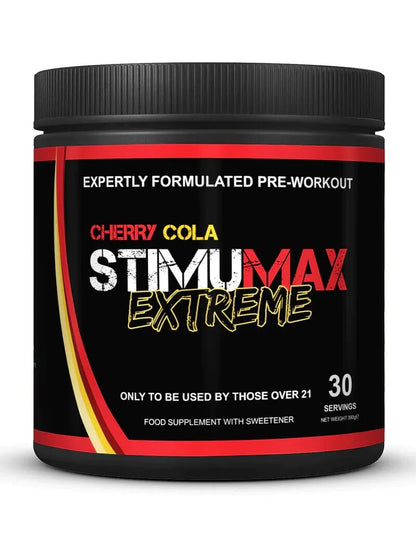 Strom Sports StimuMAX EXTREME 390g - Cherry Cola product packaging