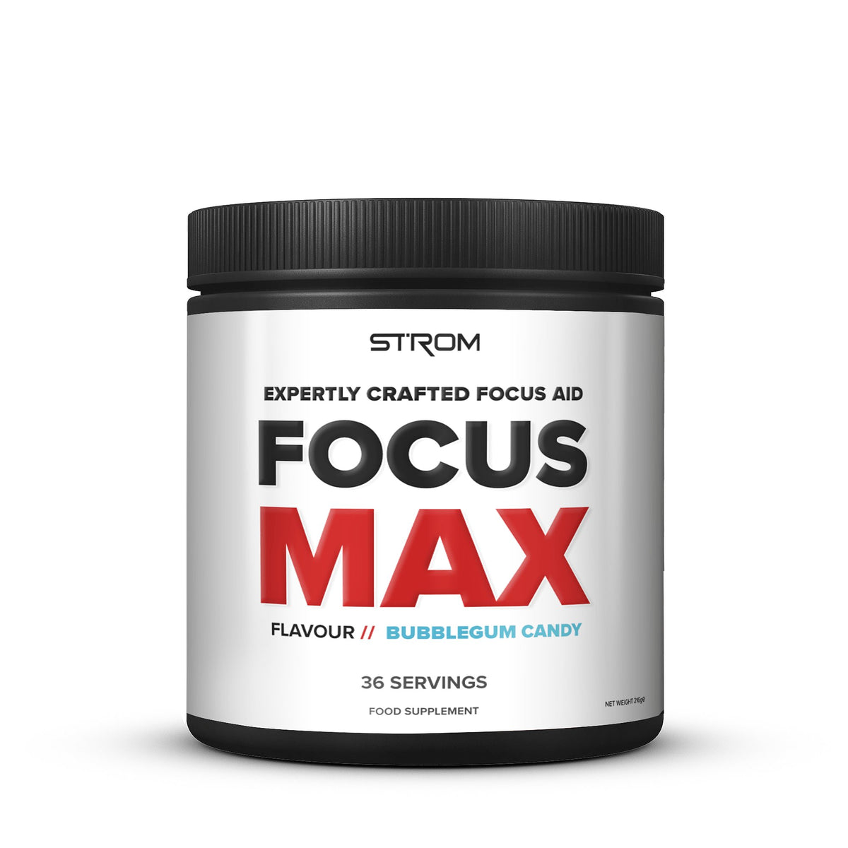 Strom Sports FocusMAX 216g - Bubblegum product packaging
