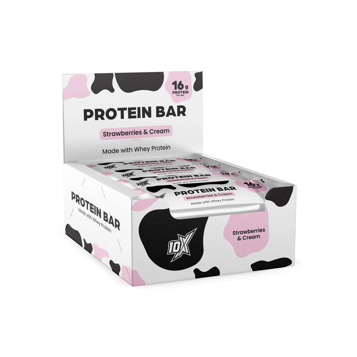 10X Athletic Protein Bar 12x55g Strawberries & Cream box