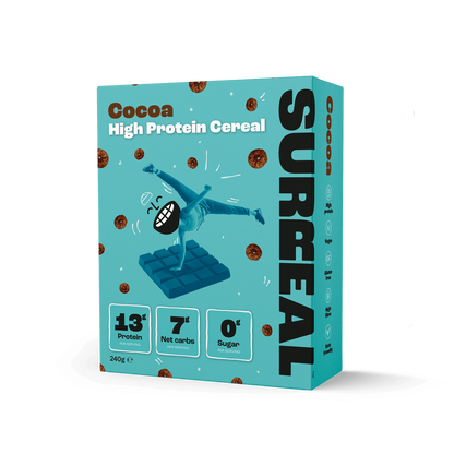 SURREAL Protein Cereal 240g - Cocoa product packaging