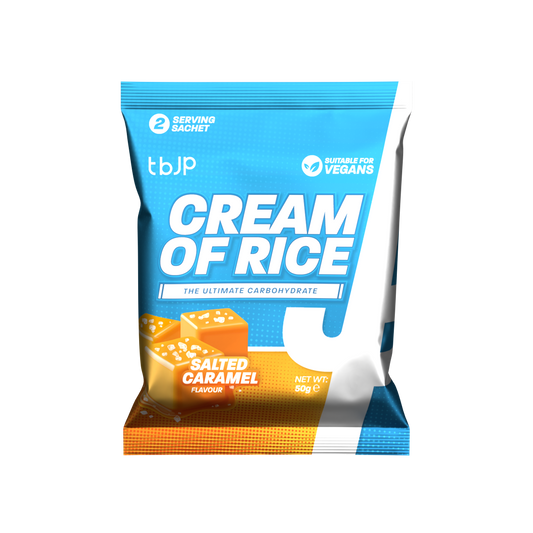 Trained By JP Cream Of Rice Sachet 50g Salted Caramel