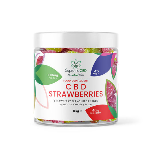Supreme CBD Gummy Tub 800mg 150g - Strawberries