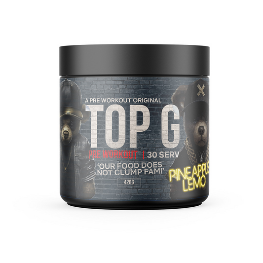 TOP G Top P Pre-Workout 420g - Pineapple Lemo product packaging
