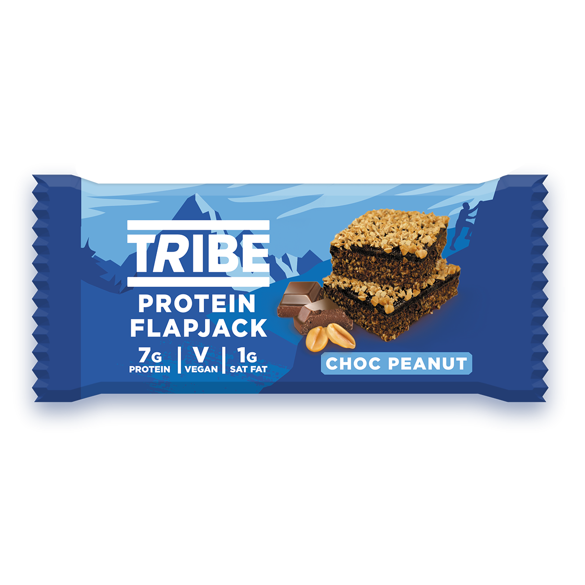 Tribe Protein Flapjack 12x50g - Choc Peanut product packaging