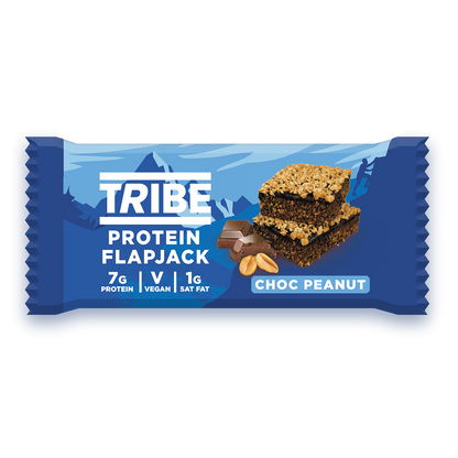Tribe Protein Flapjack 12x50g - Choc Peanut product packaging