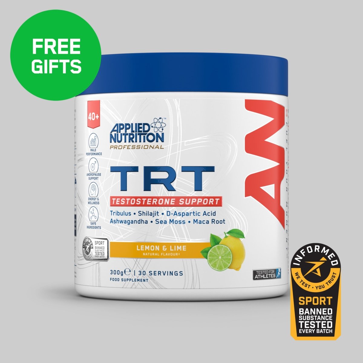 Applied Nutrition TRT (40+ RANGE) 300g Lemon & Lime packshot