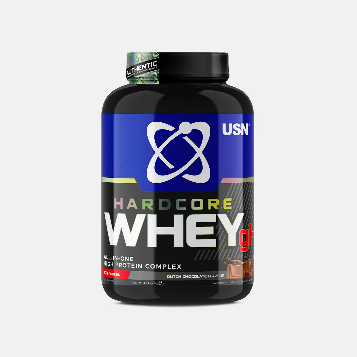USN Hardcore Whey GH 2kg Chocolate packshot