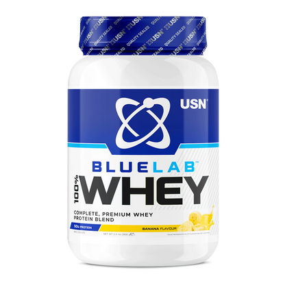 USN Blue Lab Whey 908g - Banana product packaging
