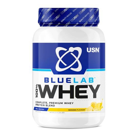USN Blue Lab Whey 908g - Banana product packaging