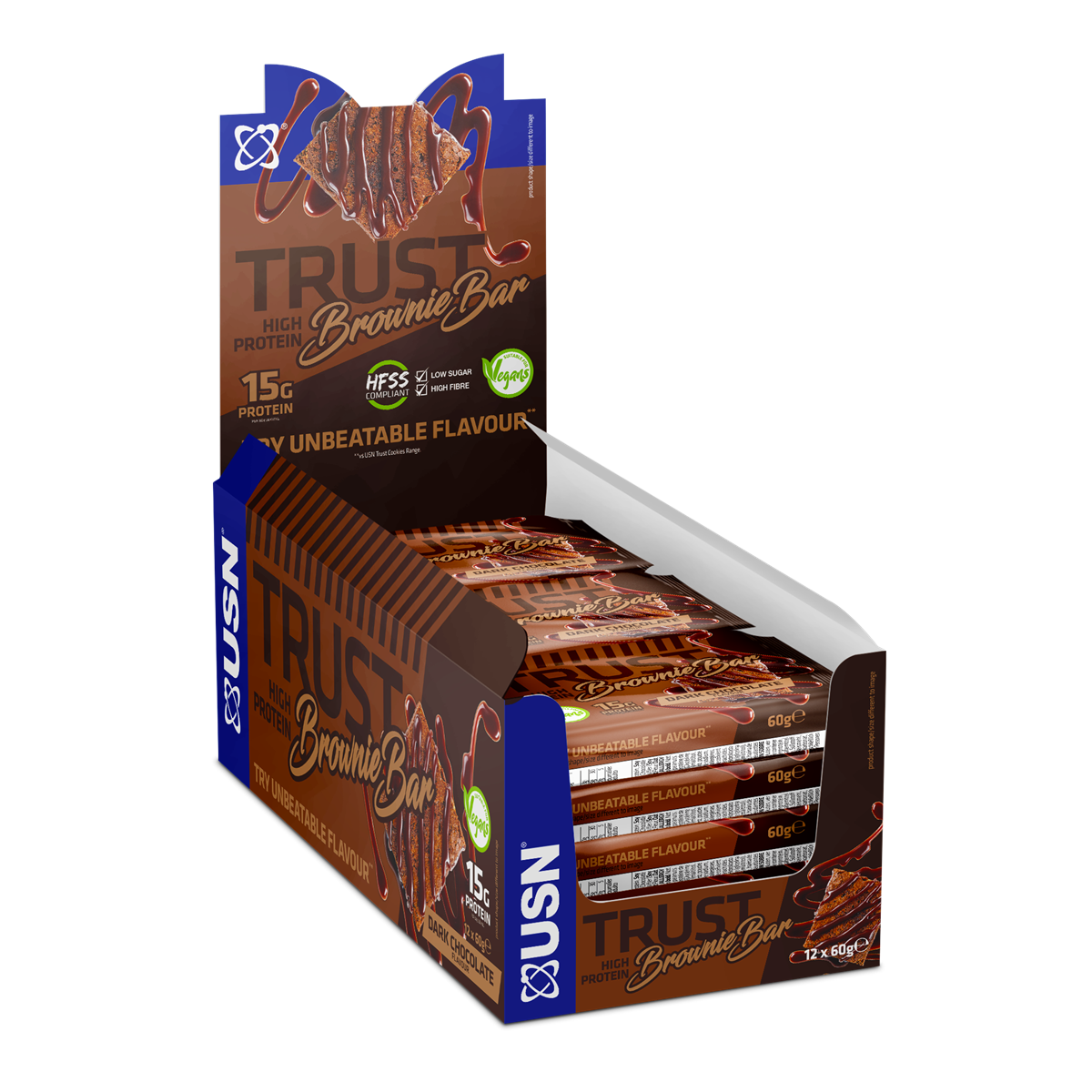USN Trust Vegan Brownie 12x60g — USN235