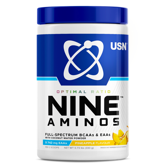 USN Nine Aminos 330g - Pineapple product packaging