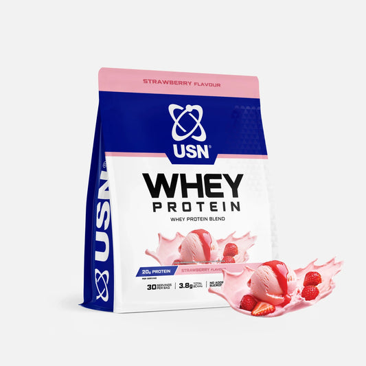 USN Whey Protein Bag 900g Strawberry packshot