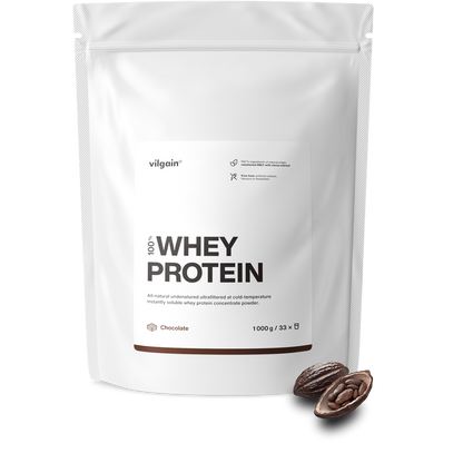 Vilgain Grass-fed Whey Protein 1000g - Chocolate product packaging