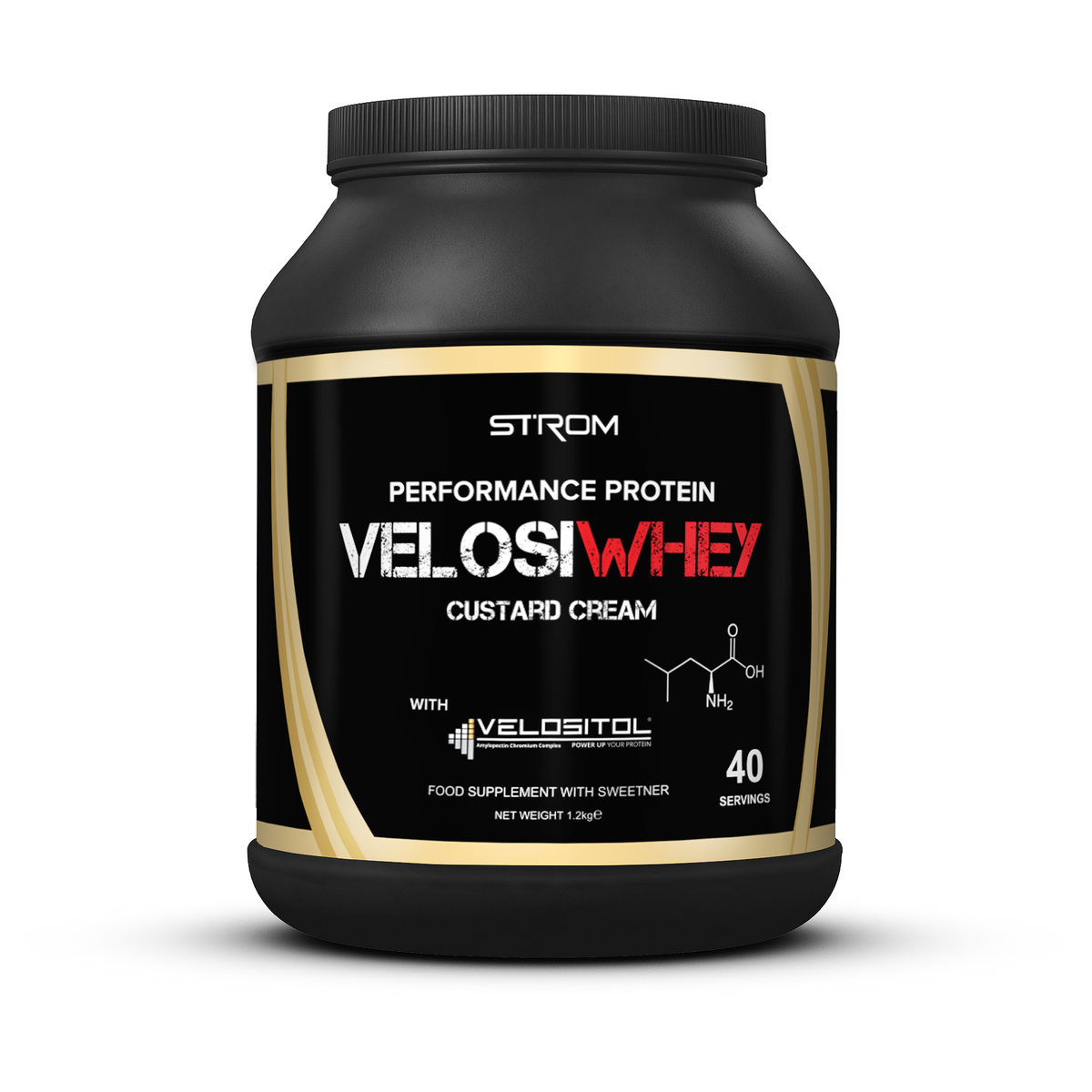Strom Sports VelosiWhey 1.2kg — Custard Cream