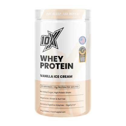 10X Athletic Whey Protein 750g Vanilla Ice Cream packshot