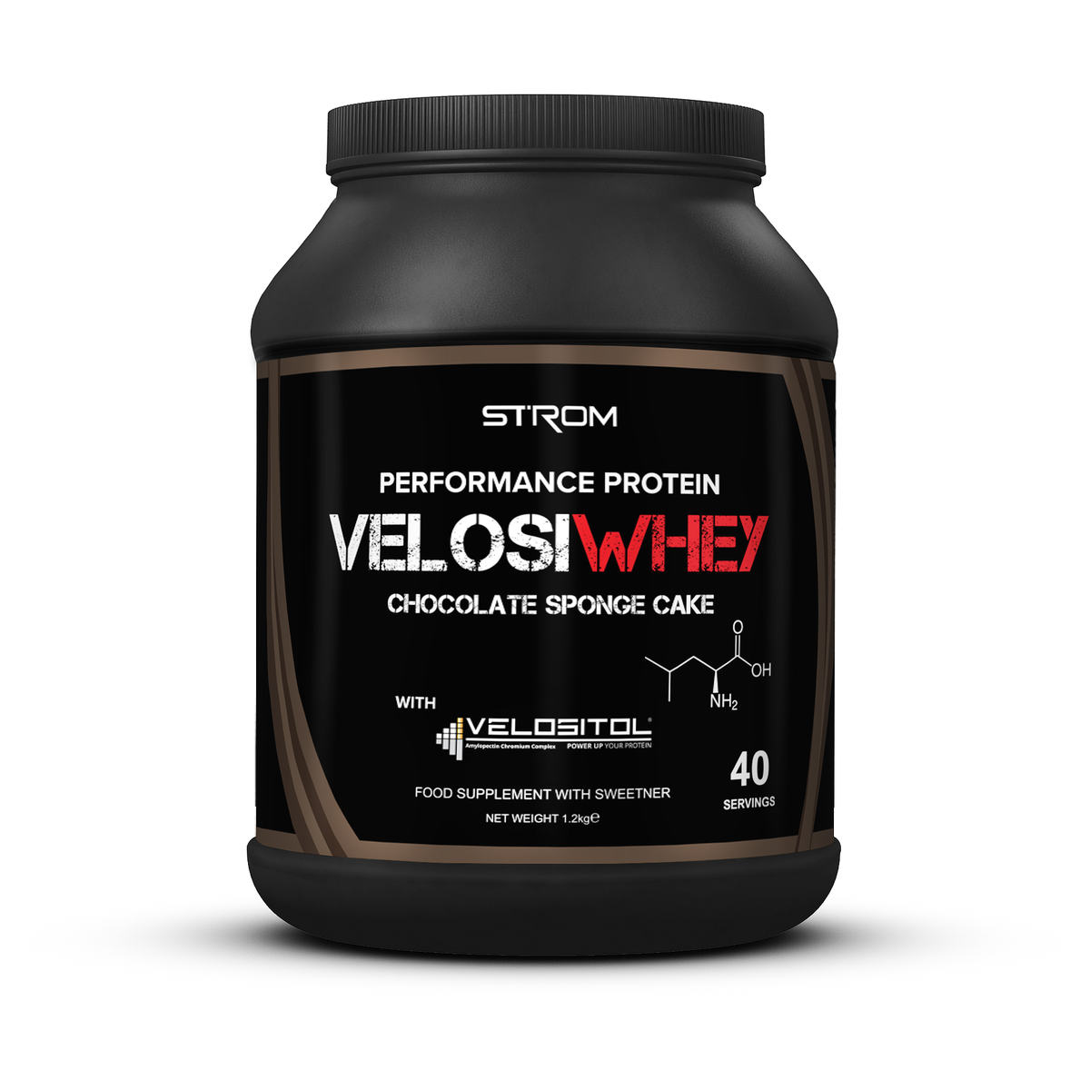 Strom Sports VelosiWhey 1.2kg — Chcolate Spounge Cake