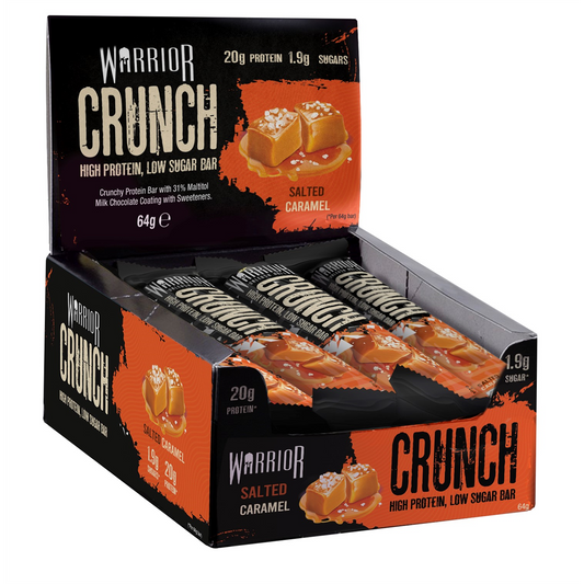 Warrior Crunch Bars 12x64g - Salted Caramel product packaging