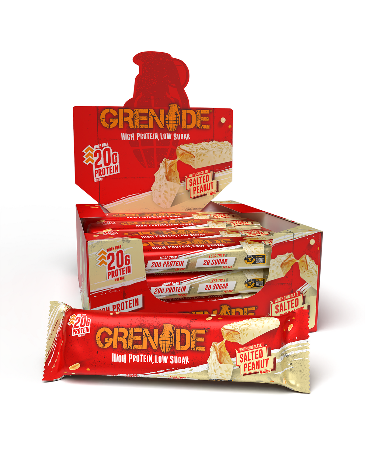 Grenade Protein Bar 60g - White Chocolate Salted Peanut