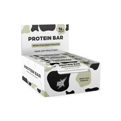 10X Athletic Protein Bar 12x55g White Chocolate Pistachio box